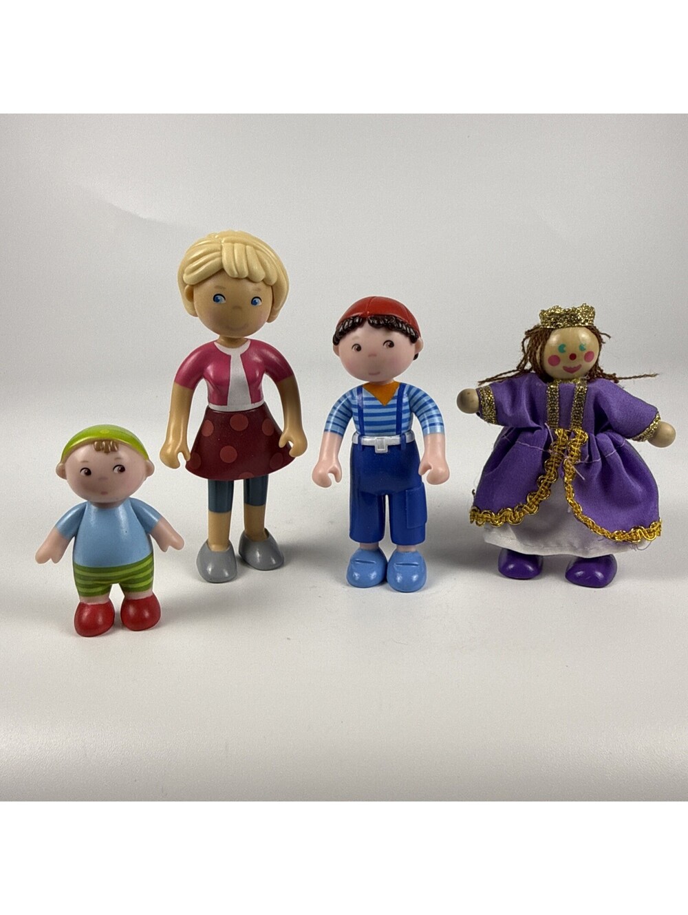 HABA Little Friends Doll Lot Mom Katrin Matze Baby Lukas Wooden Fairy Princess